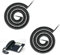 Gaaines 2 Pezzi Cavo Telefonico Spirale, RJ9 (4P4C) Con Cavo Telefonico Cornetta Telefono Fisso, cavo telefono fisso，Lunghezza a Spirale RJ9 da 3 a 10 piedi nero