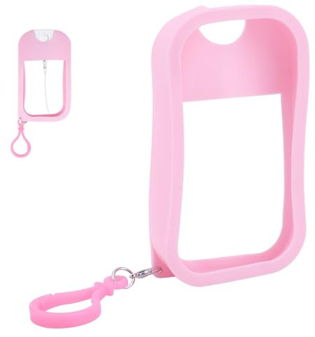 Gosknor Disinfettante per Mani Spray, Custodia in Silicone Bottiglie Spray Portatili con Custodia Colorata Disinfettante Mani con Profumo Ricaricabile Contenitore per il Trucco (Rosa)