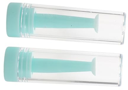 Aplicador de Lentes Rígidos 2 Piezas de Silicona Verde Claro | Herramienta de Succión, Diseño Preciso, Alta Compatibilidad, Formato Compacto para Uso Diario