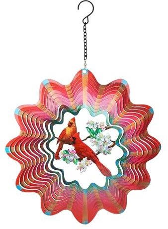 Scacciapensieri da giardino 3D Giochi da appendere Farfalla Ape Pavone Ornamento Uccello 30 cm Scultura a vento cinetica in metallo per decorazione di interni ed esterni