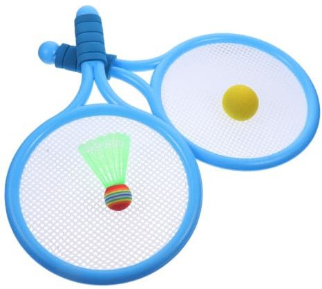 Kids Tennis Racket Set 2 Pcs Rackets 2 Pcs Balls Lightweight Blue