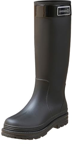Stivali Pioggia Donna Gomma Antiscivolo Stivaletti Alti Colorati Impermeabili Stivali Giardino PVC Rain Boots Eleganti Scarpe da Pioggia Comode Pesca Scarpe da Acqua Moda Esterni Neve Giardinaggio