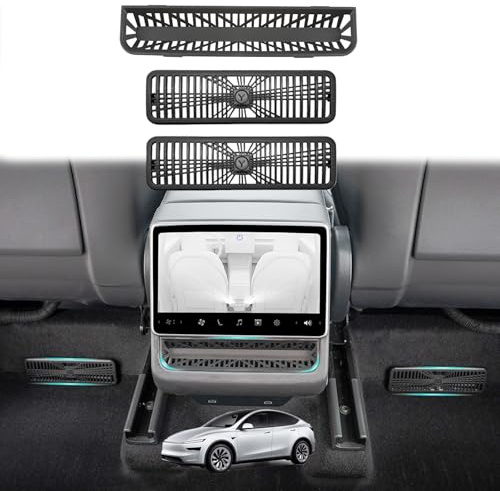 [3 st] GAFAT Tesla Model Y Juniper 2025 2026 skyddsöverdrag för billuftventil, utloppsskydd för luftkonditionering under sätet och andra raden, 2026 Tesla Model Y-tillbehör 2025