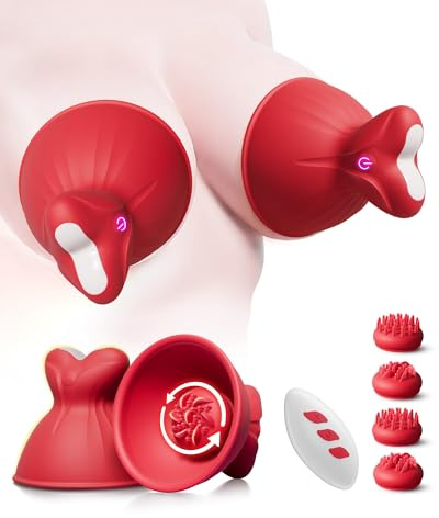 Sex Spielzeug für die Frau&paare extrem sex- 5-in-1 Bruststimulatoren | 10 knetenden Rotationsmodi&4 Massage-Bürstenaufsätzen, Nippel Stimulation Vibration für frauen