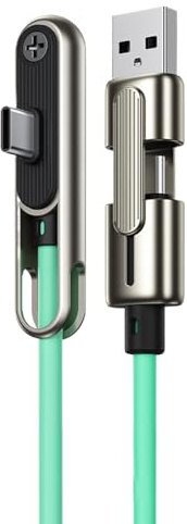 Caricatore invisibile, cavo di ricarica rapida laterale 240 W con doppia testa - 2 in 1 supporto per caricabatterie invisibile | per smartphone tablet prodotti elettronici esterni da viaggio campeggio