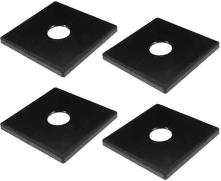Placa de Pasacables de Pared Desmontable con Orificio, 4 Uds