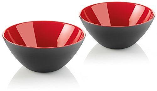 Guzzini - Set di 2 ciotole cm 12 My FUSION BACK/WHITE/RED