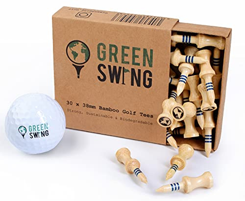 Green Swing Tee da Golf in bambù da 38 mm, Tees Unisex, Blu