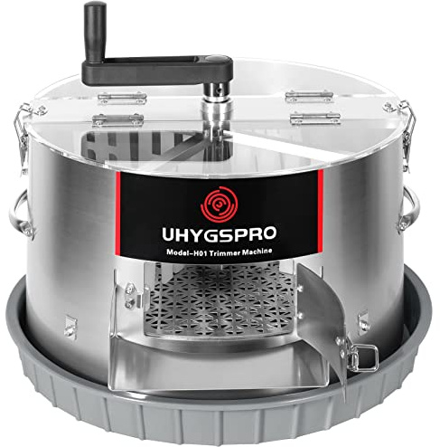 UHYGSPRO Decespugliatore Manuale da 40,6 cm, Taglio visivo con Porta di Uscita per Finiture idroponiche, filatura ritorta, boccioli e Fiori