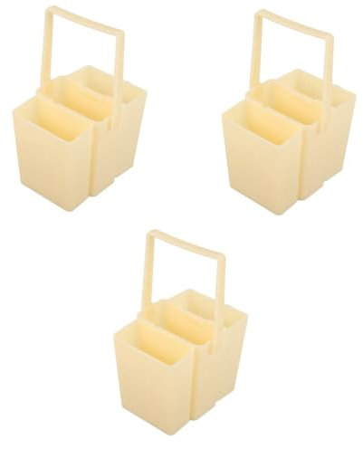 Ciieeo 3sets Brush Washing Bucket Plastic Wash Pen Barrel Portable Art Supplies Washing Tool for Drawing Painting