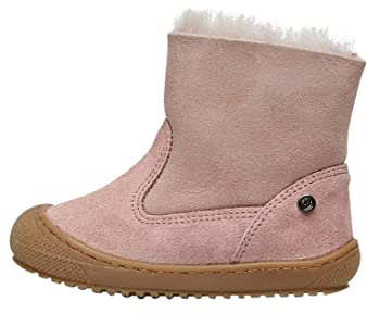 Naturino Cozy Hug, 0-24 fodrade ankelboots i babyull, Rosa, 19 EU