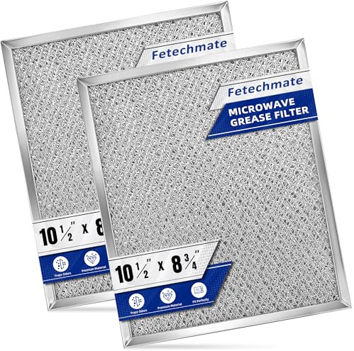 Range Hood Filter 97006931-10.5 x 8.75 INCH Range Filter fit Br-oan Nu-tone Range Hood S97006931 Aluminum Grease Filter Replace BP29, 88150, 99010121-2 PACK by Fetechmate