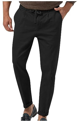 Vasreyy mückenschutz Kleidung Baggy Jeans Jungs Boxershort Herren Schwarz Jogginghose Baumwolle Winter Fahrradhose Weiße（XXL, Schwarz