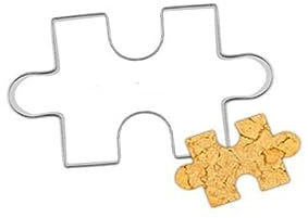 LIFKOME Stainless Steel Cookie Mold Puzzle Shape Biscuit Mould Baking Tool for Clean-Cut Cookies and Pastry Shapes Kitchen Baking Supplies