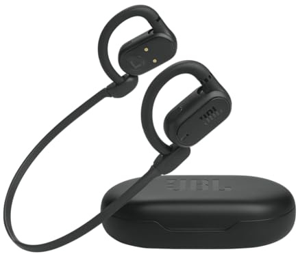 JBL SoundGear Sense - True Wireless Open-Ear Headphones, JBL OpenSound Technology, Splash and dust Resistant, 4 mics for Crisp, Clear Calls, Up to 24 Hours of Battery Life, Plus Speed Charge (Black)