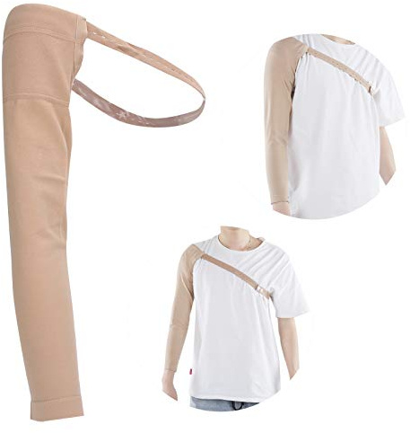 FuyoSegen Manchon de compression pour bras de lymphœdème, soutien lymphatique, pouce lymphatique, œdème, manchon de bras de soutien post-mastectomie en polyuréthane