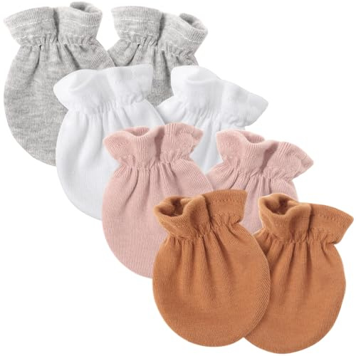 DRESHOW Guantes para Bebés Recién Nacidos Guantes de Algodón que No Se Rayan para 0-6 meses