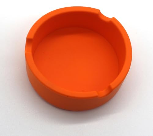 XBHGSY Cenicero Exterior Con Tapa Cenicero De Silicona Para El Hogar Cuadrado Redondo Para Hombre Redondo Naranja
