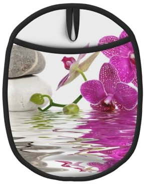 Orchidée Violette, Maniques, maniques résistantes à la Chaleur, maniques de Cuisine en Silicone antidérapantes