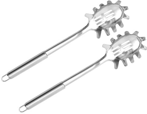MAGICLULU 2pièces Lot De Cuillères à Spaghetti Métal Ustensile De Service Pour Nouilles Passoire à Pâtes Pour Cuisine