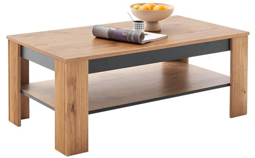 Lomadox Wohnzimmer Sofatisch Couchtisch in Eiche Nachbildung