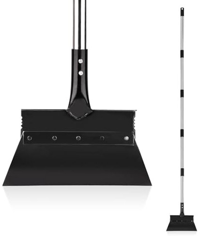 Pala per la Pulizia del Giardino, 202cm Pala di Pulizia Multifunzionale con Manico Regolabile Pala Raschietto per Giardino Pala da Neve per la Pulizia di Muschi Erbacce Ghiaccio Neve