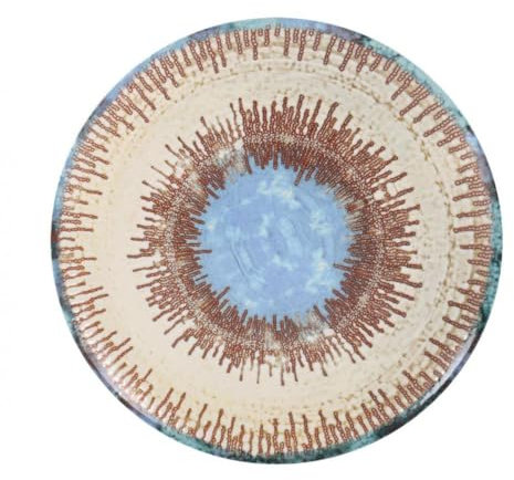 Lot de 6 assiettes de présentation MINAS, plat à servir en fine porcelaine -Dimensions : 32 x 2 cm