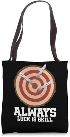 Knife collector Luck Is Skill Knife Lover Knifethrowing Tote Bag