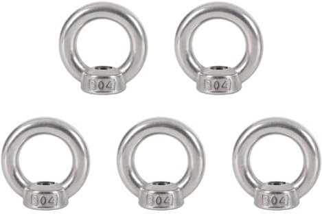 Luobannm Lifting Eye Nut 304 Edelstahl Marine Lifting Eye Nuts Ringmutter Öse für Kabelheben M10