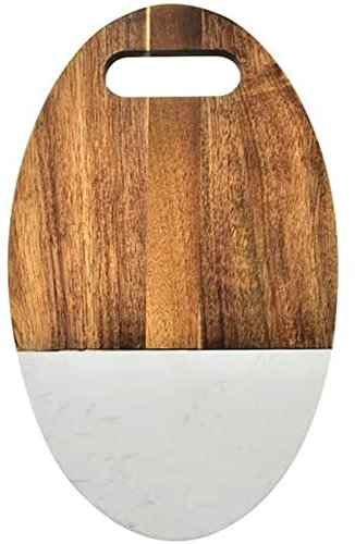 Set di taglieri in marmo a doppia faccia con manico facile da impugnare, in legno massello, 29,2 x 17,8 cm, utensili da cucina per chef e cuochi domestici