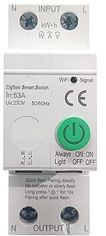 LNHHG Interruttore Automatico del contatore Intelligente TUYA Smart Switch 2P 63A Contatore di energia Misurazione Kwh Monitoraggio Interruttore Automatico Relè Timer MCB
