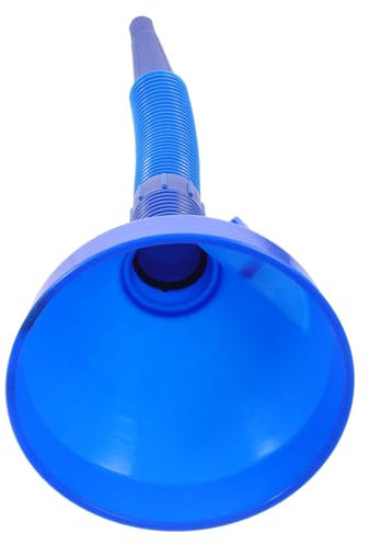 Mikikit Embudo de Plástico con Filtro y Manguera Versátil de Gran Diámetro para Aceite y Gasolina, Adecuado para Rellenado en Automoción y Uso Portátil