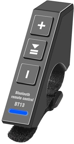 Trådlös Bluetooth mediaknapp ratt fjärrkontroll för bil, cykel, motorcykel, styre, uppladdningsbar, IP67, vattentät, trådlös styrstång, fjärrkontroll kompatibel med iPhone/Android