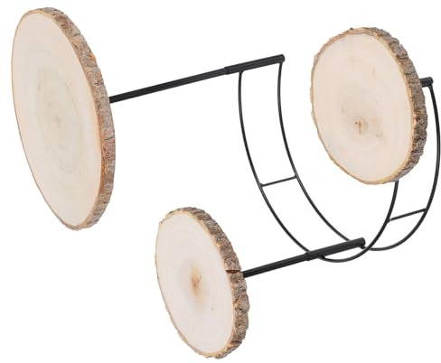 Hohopeti Alzata in Legno Rustica per Dolci e Cupcake Espositore Multifunzionale per Feste Matrimoni e Buffet Supporto Vintage per Torte e Frutta
