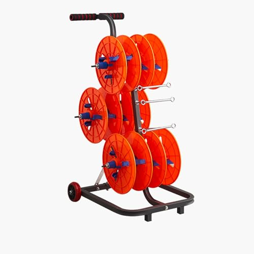 Dispenser per Bobine di Cavi elettrici per impieghi gravosi con Ruote, Carrello per Cavi multiasse, srotolatore per Cavi, avvolgicavo Durevole per elettricisti e Uso Industriale