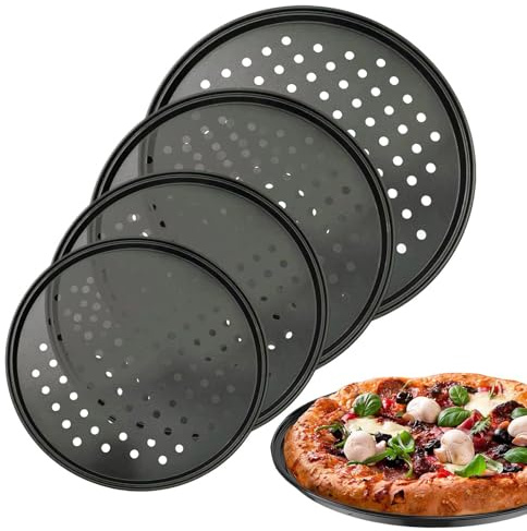 Pizzaplåt för ugn | non-stick köksbakredskap – pizzaplåt för ugn, för lägenhet, hyra, kök, camping, grillfest, hem, hotell, badrum, sovsal