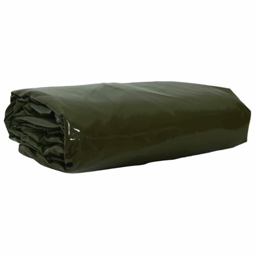Telone impermeabile per camion con occhielli, telone 650 g/m², verde oliva, 3 x 5 m, tela con rivestimento in PVC, per mobili da giardino, barca, auto, legno, giardino