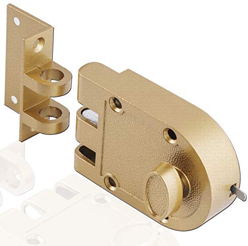 SUMBIN Guard Security Heavy Jimmy Proof Deadbolt,Door Lock Single Cylinder for Entry Door Gold Finish