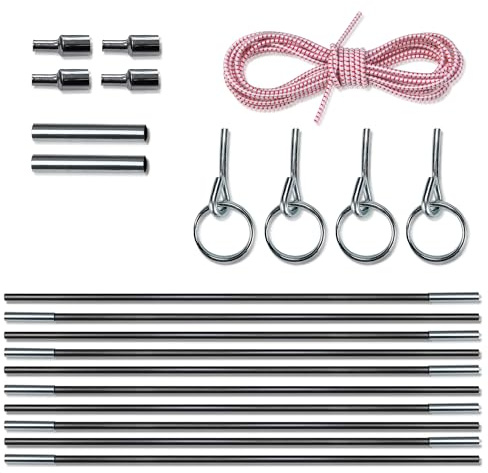 your GEAR FRP 9,5mm|11mm|12,7mm - Varillas de Fibra de Vidrio para Tienda de campaña, Juego de reparación de Varillas de Tienda de campaña, Barras de Repuesto, mangueras, topes de Goma [12,7mm]