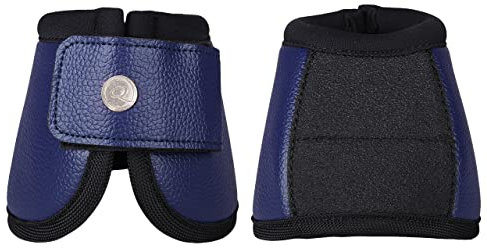 ARBO-INOX Springglocken Hufglocken aus Kunstleder Doppel-Klettverschluss (L, Navy)