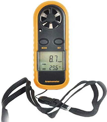 DHF LCD Digital Anemometer Wind-Speed Meter ??Gauge Meter Digital Handheld Airflow Windmeter Thermometer For Windsurfing Kite Flying Sailing