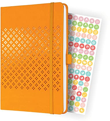 SIGEL J4211 Wochenkalender Jolie 2024, ca. A5, orange, Hardcover, Gummiband, Stiftschlaufe, Einstecktasche, 174 S., aus nachhaltigem Papier, Terminplaner