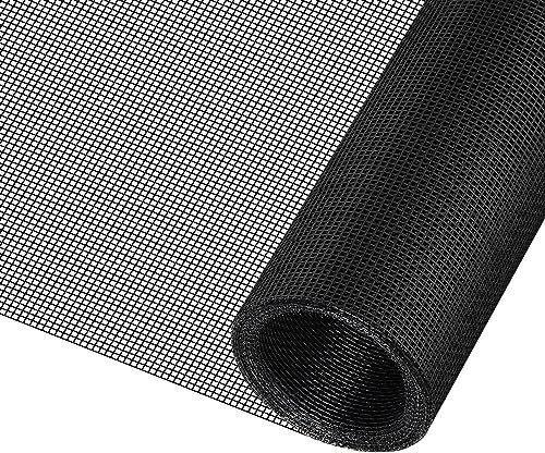 Annhao 250x120cm Moustiqueres Fenêtre, Résistant aux UV Anti Insecte Moustiquaire pour Fenêtre, DIY Rouleau Moustiquaire Fenetre Enroulable, Toile Moustiquaire Porte, Tissu moustiquaire au mètre(Noir)