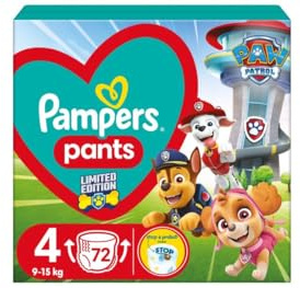 Pampers Active Baby Psi Patrol, storlek 4, 72 blöjor 9 kg–15 kg