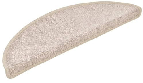 vidaXL Alfombrillas de Escalera 10 uds, Alfombra Antideslizante, Protector de Peldaño, Alfombrilla Adhesiva, Polipropileno Gris Taupe 56x17x3 cm