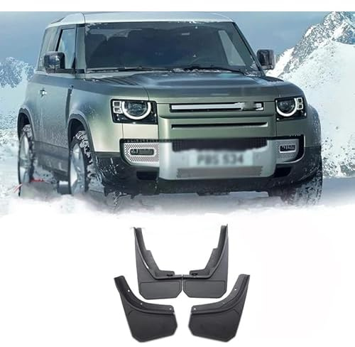 SIEHAM 4 Pezzi Auto Parafanghi, per Land Rover Defender 90 110 L663 2020-2023 Paraspruzzi Impermeabile e Resistente Antispruzzo Parafango