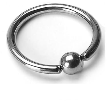 Paula & Fritz® Klemm-Ring Silber 0,8-mm Stark 6-mm Lang 3-mm Titan-IUM Grade 23 Ball Closure Ring Septum Nasenring Augenbraue-n Ohr-Piercing Kugel