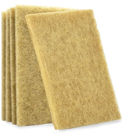 WHTCHSU Biodegradable Scrubbing Pads for Dishes - Fiber Scrub Pads for Dishes - Non Scratch Scouring Pads for Pots and Pans-dishcloths-Dish Cloths That Don't Smell-Sponge Dish Scrub Brush
