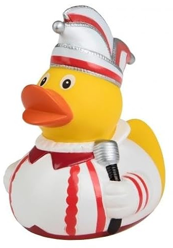 Generic Karnevalsprinz - Fasching ? Karneval - Quietscheente - Badeente - 8 cm gross, 17 Stück, Festlich, Einfarbig Beige