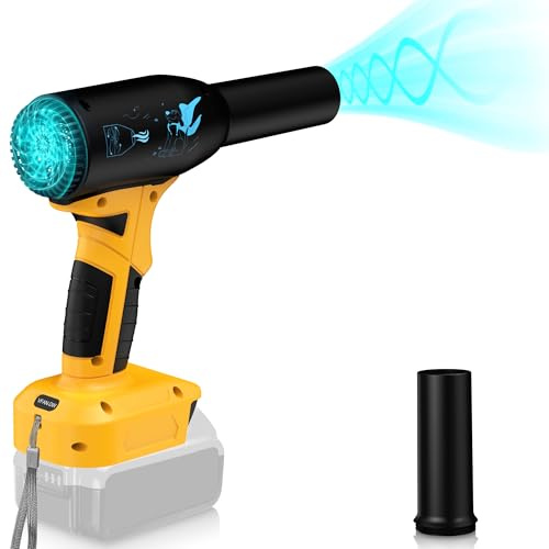 500W Jet Dry Blower Compatible with Dewalt 20V Battery, 90000 RPM High Power 400G Wind Speed Compressed Air Duster, Cordless Air Duster, Jet Fan Mini Blower for Car Dry,Keyboard Cleaning